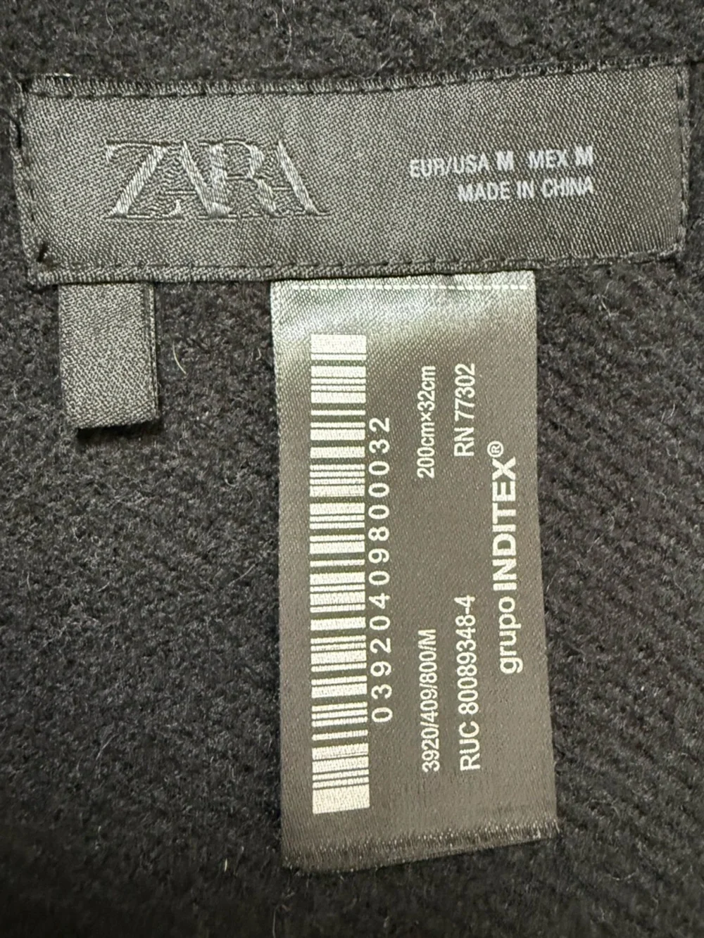 ZARA Double-Sided Plaid Scarf 🧣 Men’s- one‎ size